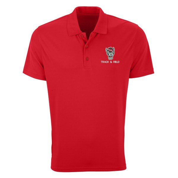 Red Men's Omega Polo - Wolfhead Log
